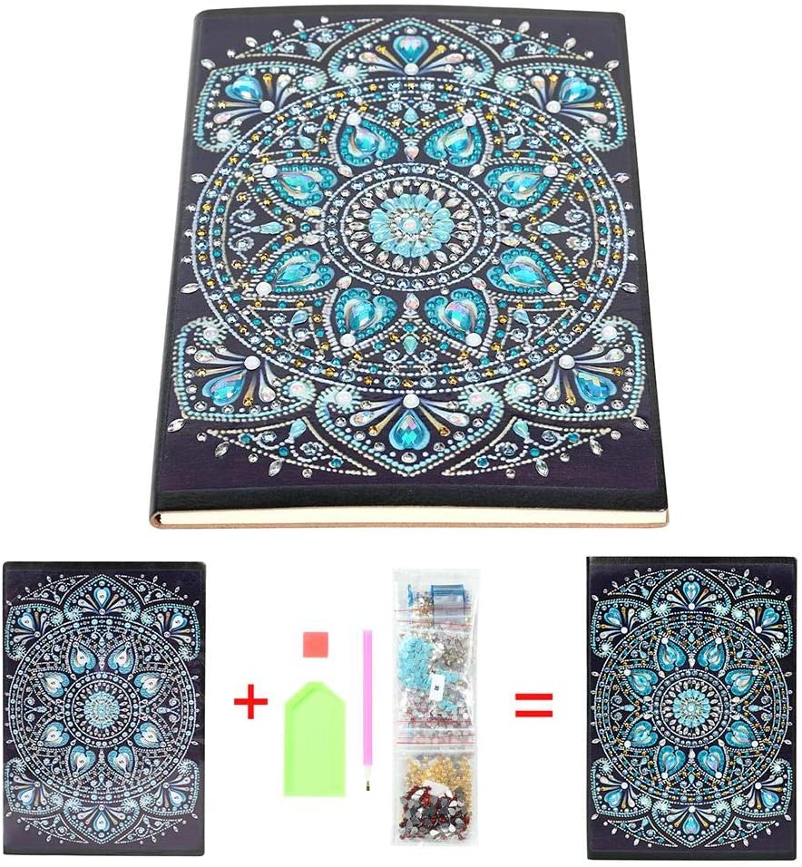 Blue Mandala Diamond Painting Sketch Book - Journal