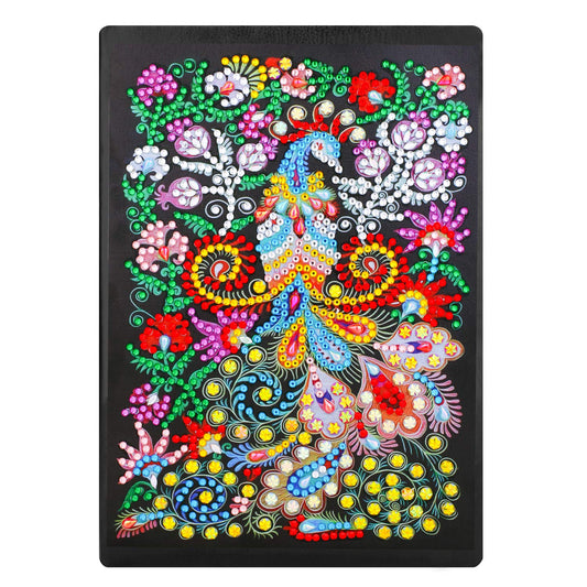 Colorful Peacock Diamond Painting Sketch Book - Journal