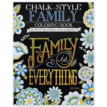 Chalk-Style Family Coloring Book