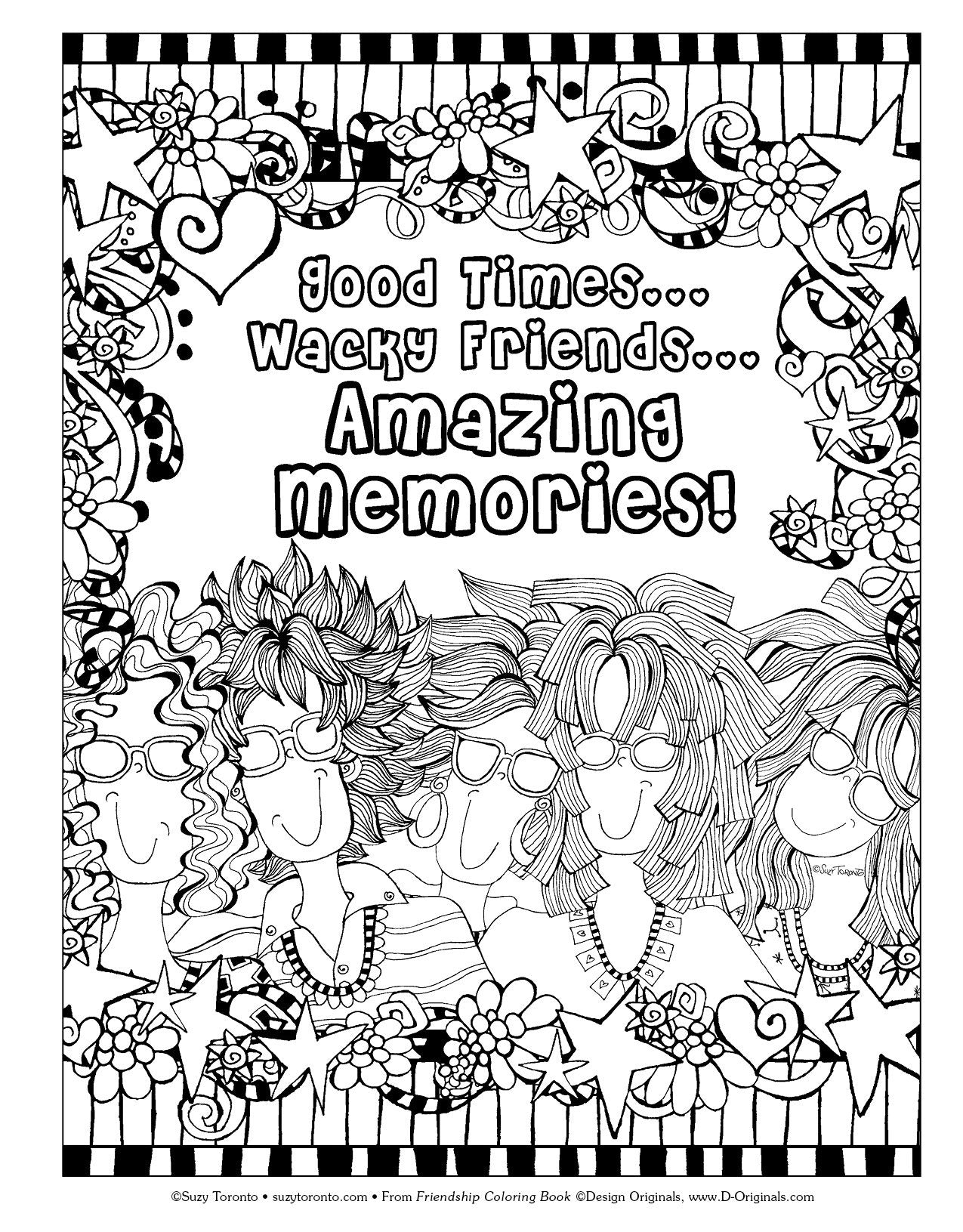 Friendship Coloring Book by Suzy Toronto